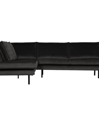 Elegant Grå Rodeo Hjørnesofa i Velour - Komfort og Stil