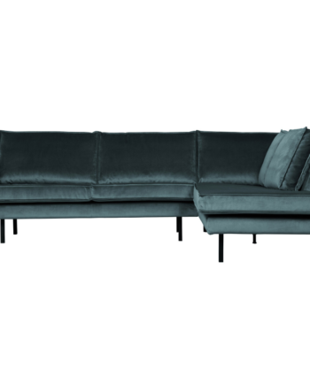 Elegant Teal Rodeo Hjørnesofa – Stilfuld Komfort til Stuen