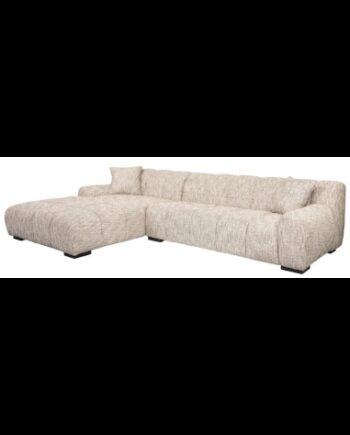 Elegant Venstrevendt Chaiselong Sofa i Naturfarve - Stilfuld Design