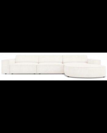 Elegant Højrevendt Chaiselong Sofa i Sort og Beige