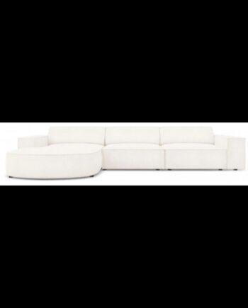 Moderne Jodie Chaiselong Sofa – Elegant i Sort/Beige Design
