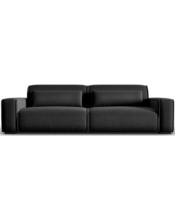 Elegant 4-Personers Sofa i Antracit Velour – Hurtig Levering!
