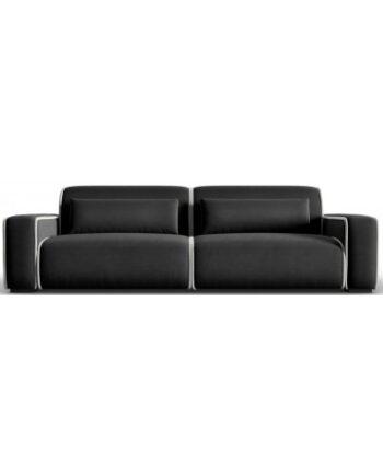 Elegant Antracit Velour Sofa til 4 - Fantastisk Tilbud!