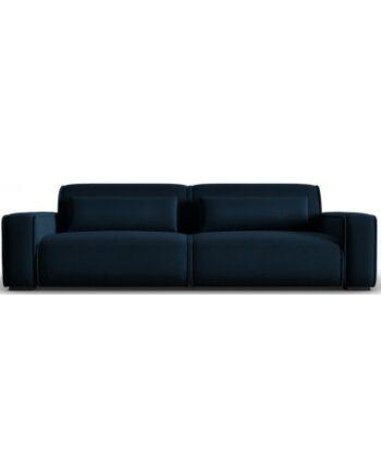 Lina 4-Personers Sofa i Blå Velour – Elegant Tilbud!