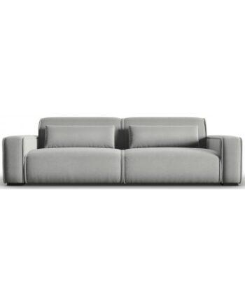 Elegant Grå Velour Sofa til 4 - Stueforvandling Uden Lige