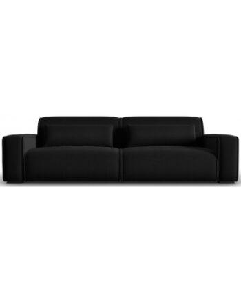 Elegant Sort Velour Sofa til 4 - Moderne Komfort og Stil