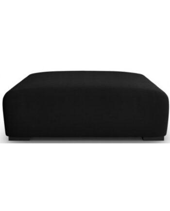 Elegant Sort Velour Puf til Minimalistisk Indretning