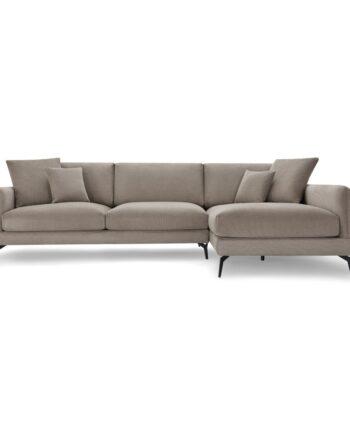 Elegant sort Maggie sofa med chaiselong til stuen