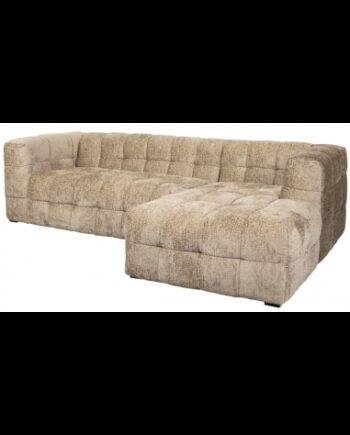 Elegant Beige Chenille Chaiselong Sofa - Fantastisk Tilbud!