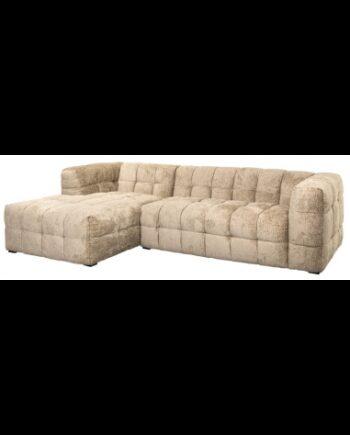 Elegant Merrol Chaiselong Sofa i Beige Chenille - Tilbud!