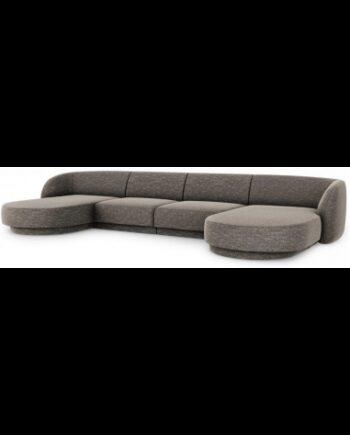 Miley U-sofa i grå chenille – Stilfuld komfort til stuen