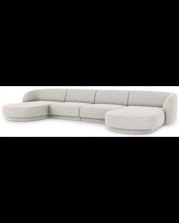 Miley U-sofa i Lysegrå Chenille – Elegant Stuekomfort