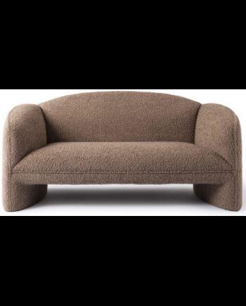 Moderne 2-Personers Brun Plys Sofa – NACHII Tilbud!