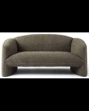 Moderne 2-Personers Sofa i Mørk Mosgrøn Plys – NACHII
