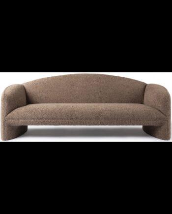 Moderne 3-Personers Sofa i Brun Plys – Elegant Design