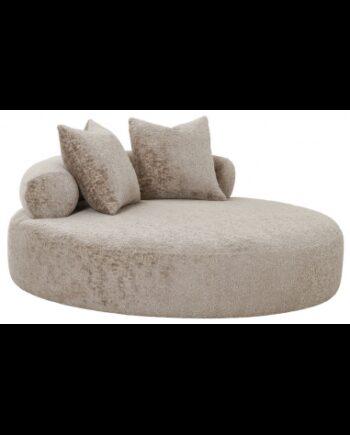 Elegant Rund Daybed Sofa i Chenille Polyester – Stil og Komfort