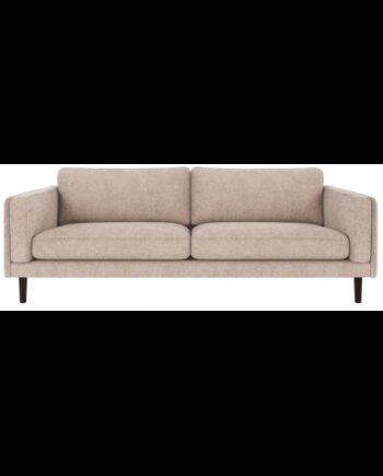 Moderne 3-personers sofa i lys beige med egetræsbund