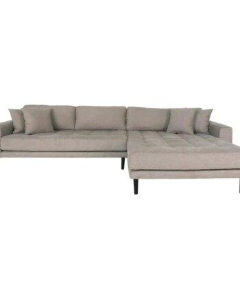 Lido Højrevendt Sofa i Stone med 4 Puder - Black Friday Tilbud