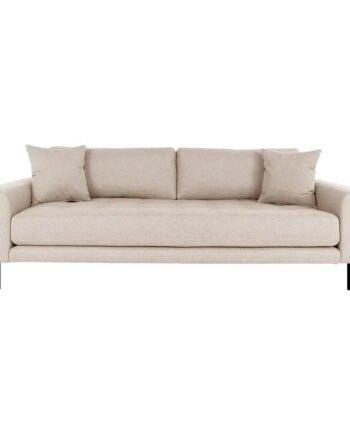 Elegant Beige Sofa med Stålben - Ideel til Stuen