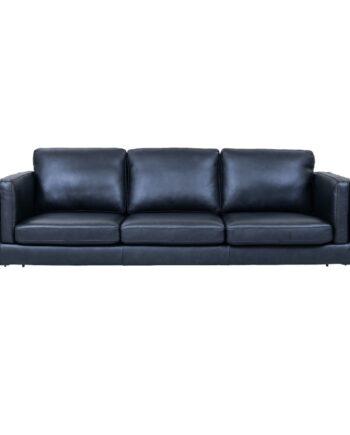 Klassisk 2-personers sofa i sort læder – Tidløs elegance!