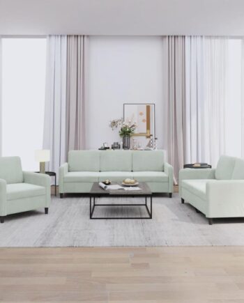 Komfortabel Lysegrå Velour Sofa – Elegant Stil til Hjemmet