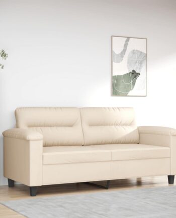 Beige Mikrofiber 2-personers Sofa - Ideel til Dit Hjem