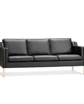 Stouby Eva 3-personers sofa i sort læder – Elegant design