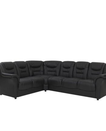 Elegant Sort Thor Hjørnesofa i Læder – Perfekt til Hygge!