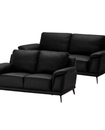 Dortmund Sofasæt i Sort Læder - Elegant Komfort og Design