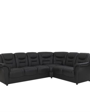 Elegant Sort Thor Hjørnesofa i Læder til Dit Hjem