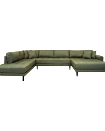 Elegant U-formet Sofa i Olivengrøn – Stil og Komfort