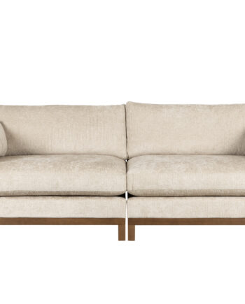 Beige Zuiver Blossom Sofa i Sandstof med Egetræ – Stilfuld Elegance