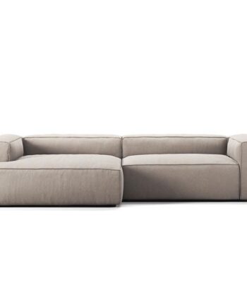 Decotique Grand Sofa med Chaiselong - Beige Elegance