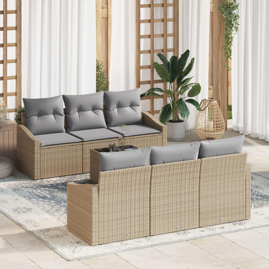 Moderne Beige Have Sofa Sæt - Stilfuld Elegance til Udendørs
