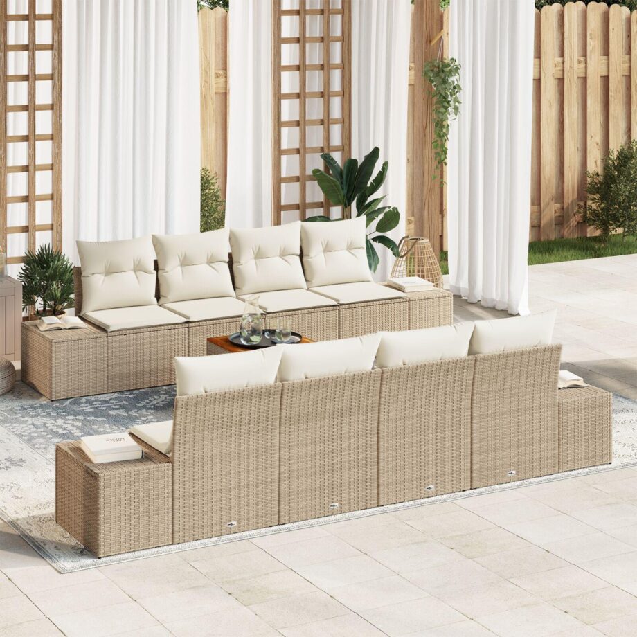 Moderne Beige Have Sofa Sæt - Perfekt til Sommerfest!