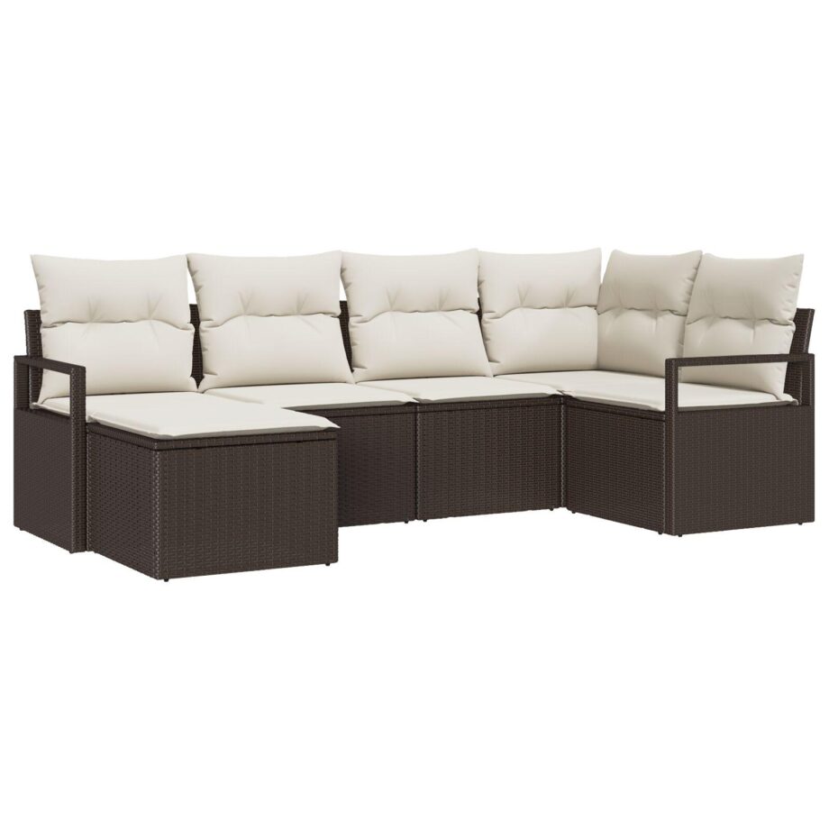 Stort Have Sofa Sæt i Brun Poly Rattan – Fantastisk Tilbud!