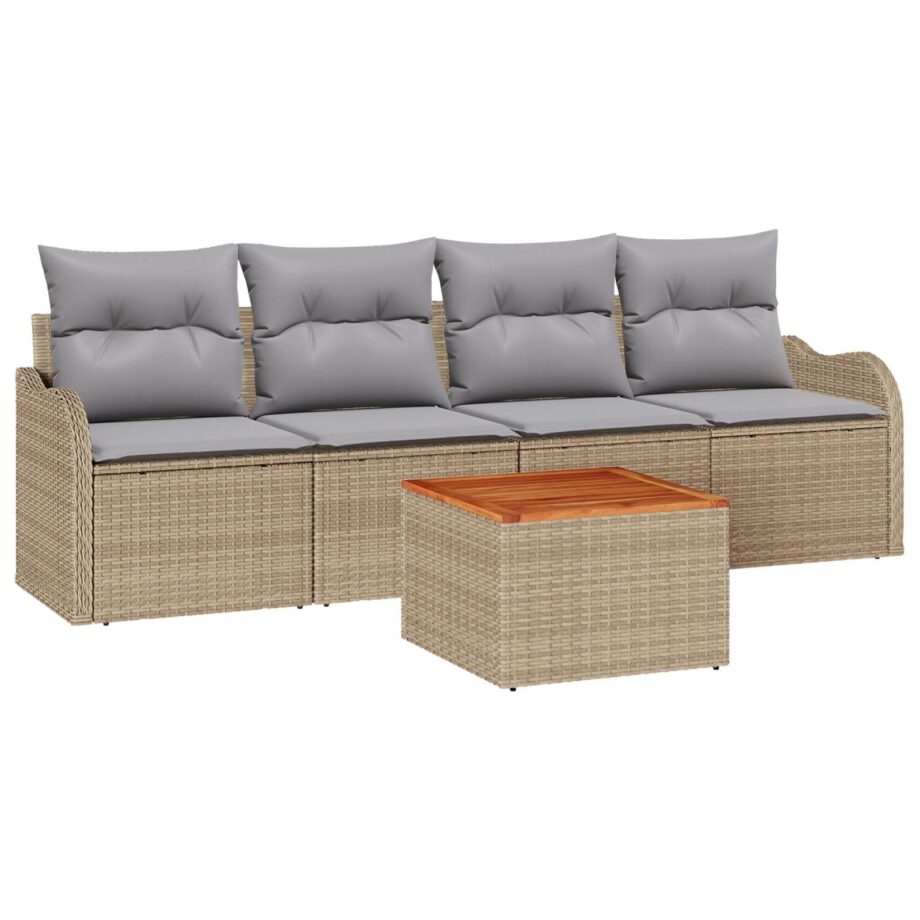 Elegant Beige Sofa Sæt til Terrassen - Perfekt til Udsalg