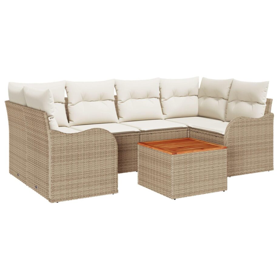 Moderne Beige Have Sofa Sæt med Vandafvisende Puder