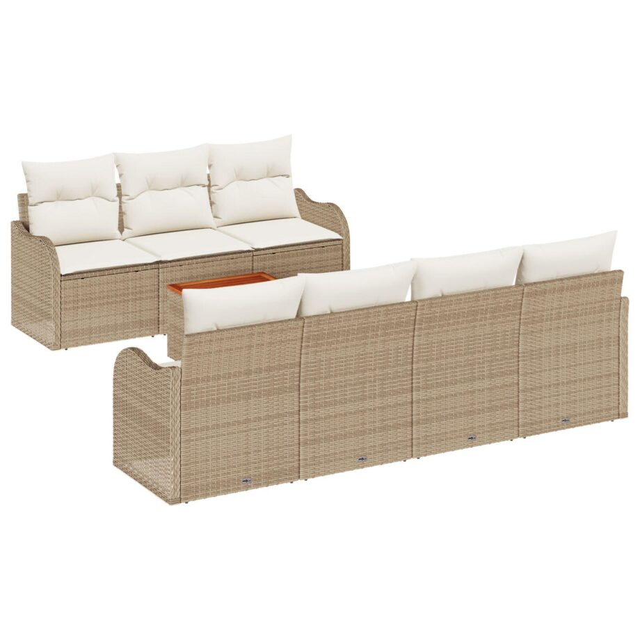 Modulært Havemøbel Sæt med Puder - Elegant Beige Design