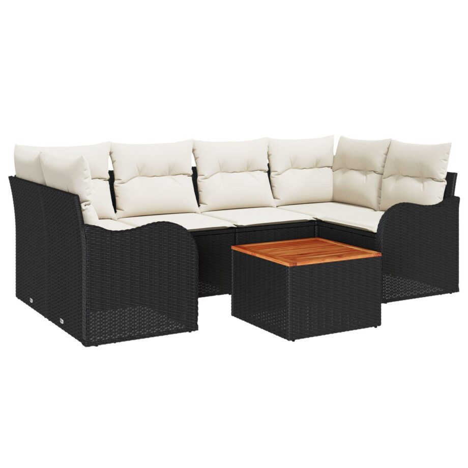 Moderne Sort Have Sofa Sæt med Opbevaring og Puder