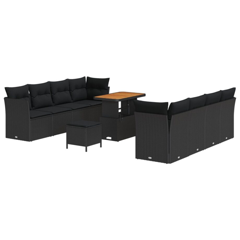 Elegant Sort Have Sofa Sæt - Perfekt til Sommerunderholdning!