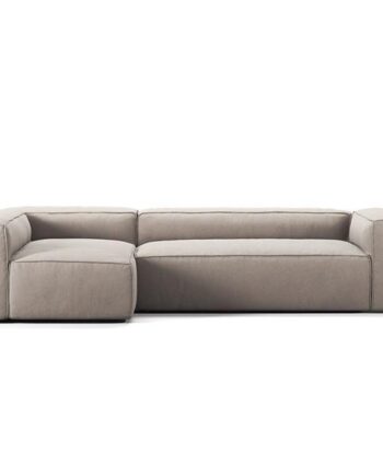 Decotique Grand 3-Personers Sofa i Sandshell Beige – Stilfuld Komfort