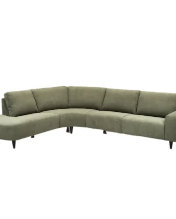Elegant Grøn Venstrevendt Sofa – Nordisk Stuedesign