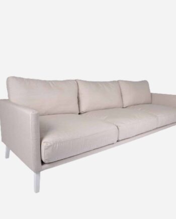 Beige Loungesofa med Allweather Hynder til Haven