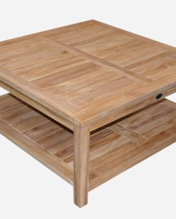 Bæredygtigt Teak Sofabord 100x100 cm – Elegant Design