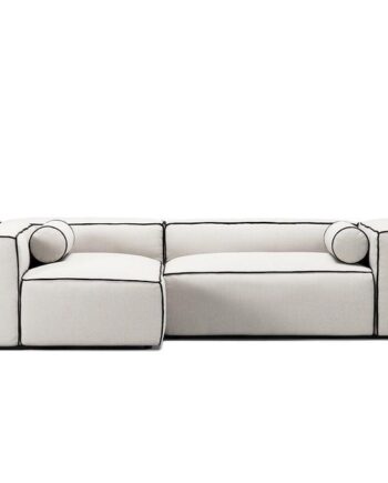 Elegant Hvid Decotique Grand Hue Sofa Divan på Udsalg