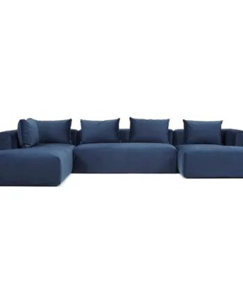 Cozy U-sofa i Blå fra Nordly – Elegant og Komfortabel