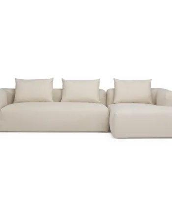 Elegant 3-Personers Sofa i Naturstof – Nordly Cozy