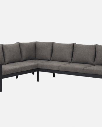 Elegant Hjørnesofa Ferdi med Grå Hynder og Aluminium