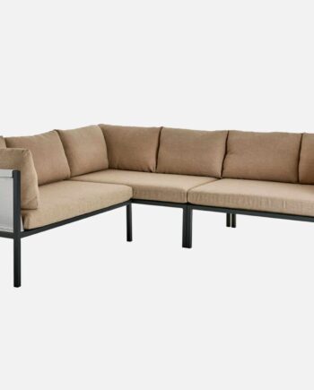 Antracit og Beige Hjørnesofa Allien – Ideel til Haven
